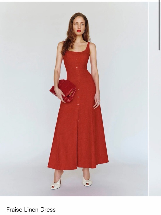 Reformation Dresses & Skirts - Reformation Fraise Linen Maxi Dress — Deep Red